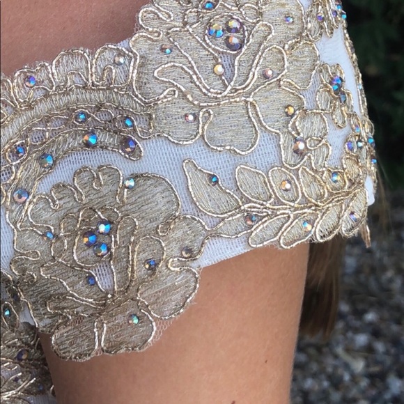 Golden Sherri Hill Dress - Picture 4 of 5